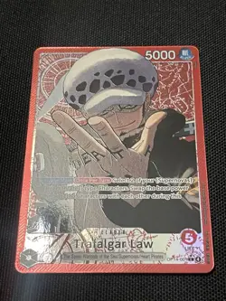Trafalgar Law OP14-001 Leader Alt Art OP-14 The Azure Seas Seven One Piece NM EN - Image 1