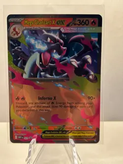 Pokemon TCG Card Mega Charizard X ex MEP 029 Black Star Promo - NM - Image 1