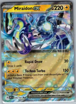 Miraidon ex 079/197 - Pokemon TCG SV03: Obsidian Flames - Double Rare (NM) - Image 1