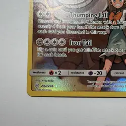 2019 Pokemon TCG Sun & Moon Cosmic Eclipse Steelix 47/236 Secret Rare Card VG - Image 4