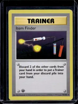 Pokemon TCG Base Set Shadowless 1st Edition Item Finder Card 74/102 - Image 1