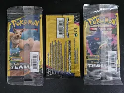 Pokemon SM Team Up 3-card Mini Booster Packs - Lot of 5 - 2 Double packs + 1 - Image 2
