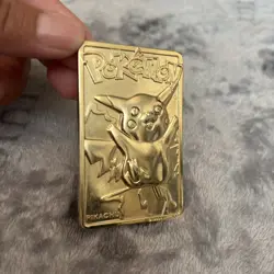 Vtg Pokemon 23k Gold Plated PIKACHU Trading Card 1999 Collectable - Image 3