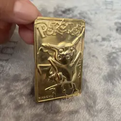 Vtg Pokemon 23k Gold Plated PIKACHU Trading Card 1999 Collectable - Image 4
