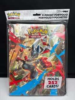 Ultra Pro Pokemon TCG Mega Evolution Lucario 9 Pocket Portfolio, Holds 252 Cards - Image 1