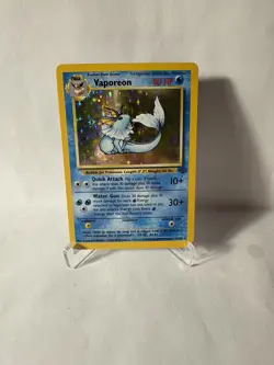 Vaporeon Pokemon TCG Holo Foil Card 12/64 - Image 1