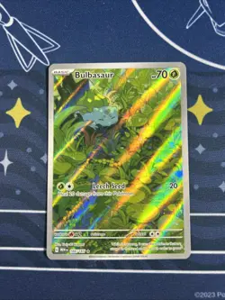151 Bulbasaur 166/165 Illustration Rare Card Holo Pokemon TCG Gen 1 Starter NM - Image 2