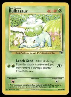 Pokemon Cards Bulbasaur 68/110 Legendary Collection Common NM - Image 1