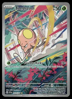 Pokemon Cards Toedscool 201/198 Holo Scarlet & Violet Illustration Rare NM - Image 1