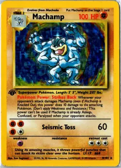 Pokemon Card - Machamp Deck Exclusives 8/102 Holo Rare Holo Heavily Played - Image 1