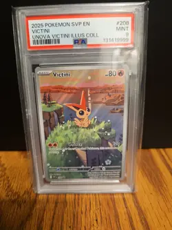 PSA Mint 9 Victini 208 Sv: Scarlet & Violet Promo Cards Holo - Image 1