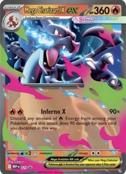 Mega Charizard X ex ( 029) Mega Evolution - Black Star Promo Card - Image 1