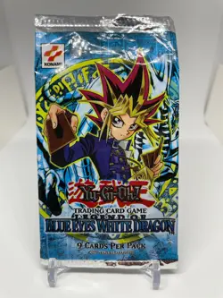 2002 YU-GI-OH LEGEND OF BLUE EYES WHITE DRAGON UNLIMITED 9 CARD LOT NEVER PLAYED - Image 2