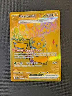 Pikachu EX Prismatic Evolutions Holo Hyper Gold Card 179/131 Sv: Prismatic - Image 1