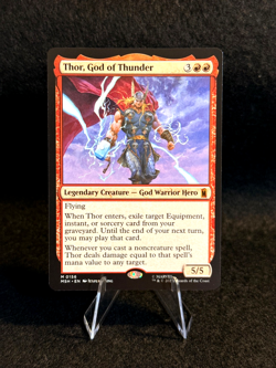Magic:The Gathering- Thor, God of Thunder 156 Marvel Super Heroes/Mythic/Regular - Image 1
