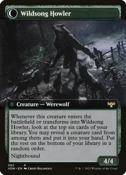 MTG [VOW-392 Foil NM] Howlpack Piper (Extended Art) - Image 2