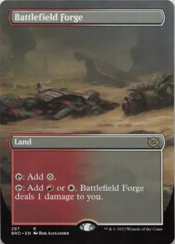 Battlefield Forge (Borderless) R The Brothers' War 297 NM MTG - Image 1