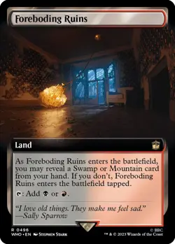 MTG [WHO-496 Foil NM] Foreboding Ruins (Extended Art) - Image 1