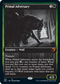 MTG [DBL-194 Foil NM] Primal Adversary - Image 1