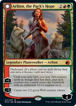 MTG [MID-211 Foil NM] Arlinn, the Pack's Hope - Image 1