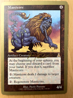 Masticore (Jon Finkel World Cup Deck 2000) Magic Karte MtG gold WCD - Image 1