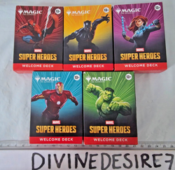 Magic the Gathering MTG MARVEL SUPER HEROES Welcome Decks X5 Hulk Iron Man - Image 1