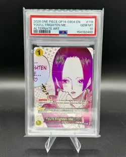 2026 ONE PIECE OP14-EB04-THE AZURE SEA'S SEVEN #118 YOU'LL FRIGHTEN ME... PSA 10 - Image 1