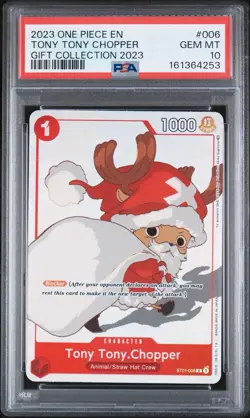 2023 ONE PIECE GIFT COLLECTION #006 TONY TONY CHOPPER PSA 10 SANTA CHOPPER - Image 1