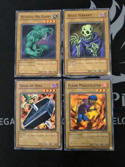 Yugioh 27 LOB 1st Edition Unique Commons w/ Flame Ghost ; LP+/ NM Trial of Hell - Image 5