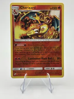 Pokemon TCG Charizard 14/181 Reverse Holo Card Sun & Moon Team Up NM - Image 1