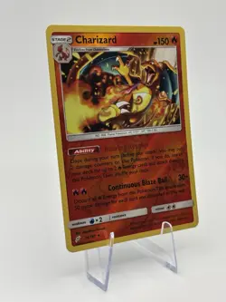 Pokemon TCG Charizard 14/181 Reverse Holo Card Sun & Moon Team Up NM - Image 2