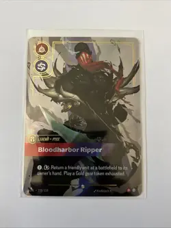 Riftbound Pyke Legend Bloodharbor Ripper Foil Card 228/219 Overnumber NM - Image 1