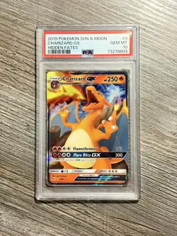 Pokemon Card - PSA 10 Charizard GX 9/68 - Hidden Fates - GEM MT - PSA 10 - Image 1