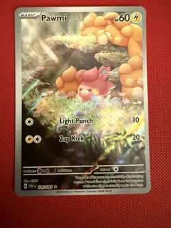 Pokemon Pawmi TCG Paldean Fates Holo Illustration Card 226/091 NM/Mint Condition - Image 1