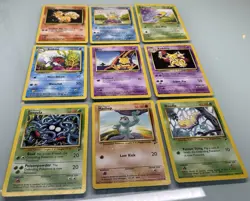 Pokemon TCG - Base Set 2 - Vintage Regular Bulk Card Lot (9 Cards) - LP - Image 1