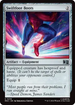 Swiftfoot Boots Light Play, English Magic the Gathering MTG Commander: Marvel Su - Image 1