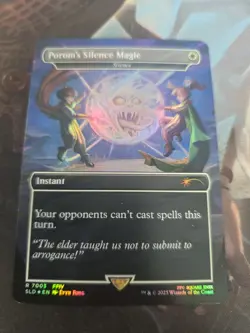 MTG Foil Porom's Silence Magic Secret Lair Silence Final Fantasy - Image 1