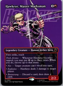 Hawkeye, Master Marksman (Borderless) 367 Marvel Super Heroes NM - Image 1