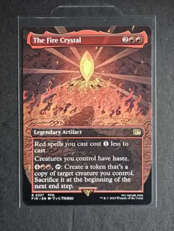 MTG The Fire Crystal (Borderless) Non-foil R 0337 Final Fantasy - Image 1