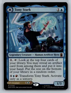 Marvel Super Heroes #80 Tony Stark HOLO FOIL - Image 1