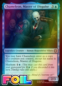 x1 Chameleon, Master of Disguise FOIL SPM Spider-Man MTG 27 M/NM 1x - Image 1