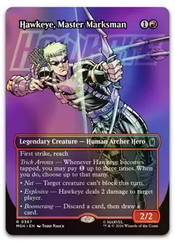 Hawkeye, Master Marksman (Borderless) #367 (Foil) NM Marvel Super Heroes - Image 1