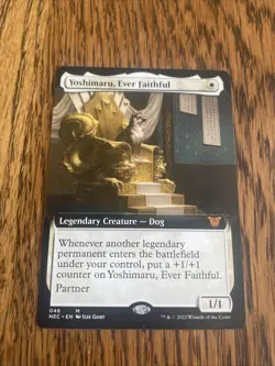 MTG Yoshimaru Ever Faithful EXTENDED ART NM Kamigawa Neon Dynasty Commander - Image 1