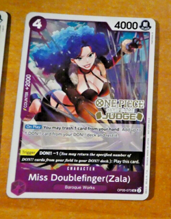 ONE PIECE ENGLISH CARD RARE JUDGE GAME CARTE PROMO HOLO MISS OP05-073 EN ** - Image 1
