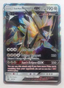 Pokemon TCG Dusk Mane Necrozma GX Sun Moon SM102 Black Star Promo Card - Image 2