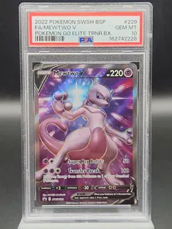 2022 Pokemon Mewtwo V SWSH229 SWSH: Sword & Shield Promo Cards Holo PSA 10 - Image 1