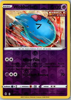Wobbuffet Evolving Skies 066/203 Common Reverse Holo LP - Pokemon Card - Image 1