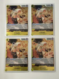 S-Snake OP13-114 Carrying On His Will 4 Foil Card Play Set Lot One Piece - Image 1