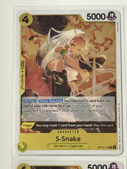 S-Snake OP13-114 Carrying On His Will 4 Foil Card Play Set Lot One Piece - Image 2
