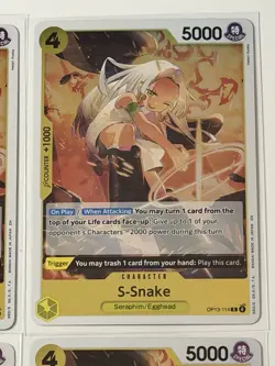 S-Snake OP13-114 Carrying On His Will 4 Foil Card Play Set Lot One Piece - Image 3